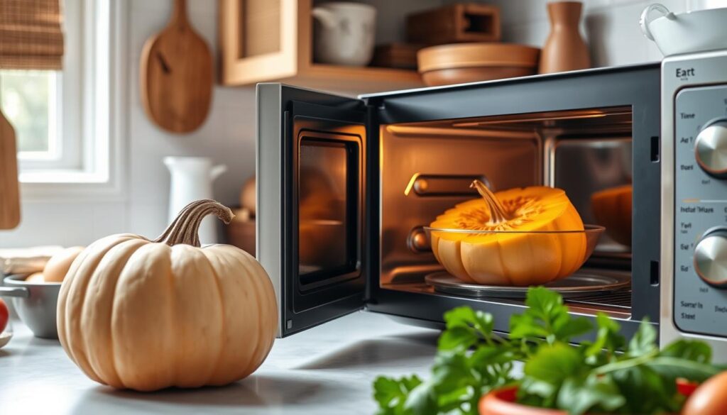 cooking raw pumpkin in microwave